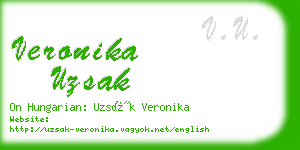 veronika uzsak business card